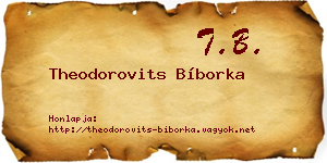 Theodorovits Bíborka névjegykártya